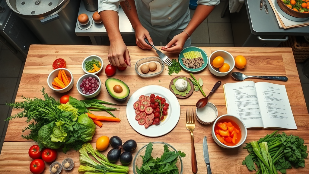 Hands-on culinary student experience creating inventive tasting menus with teamwork.